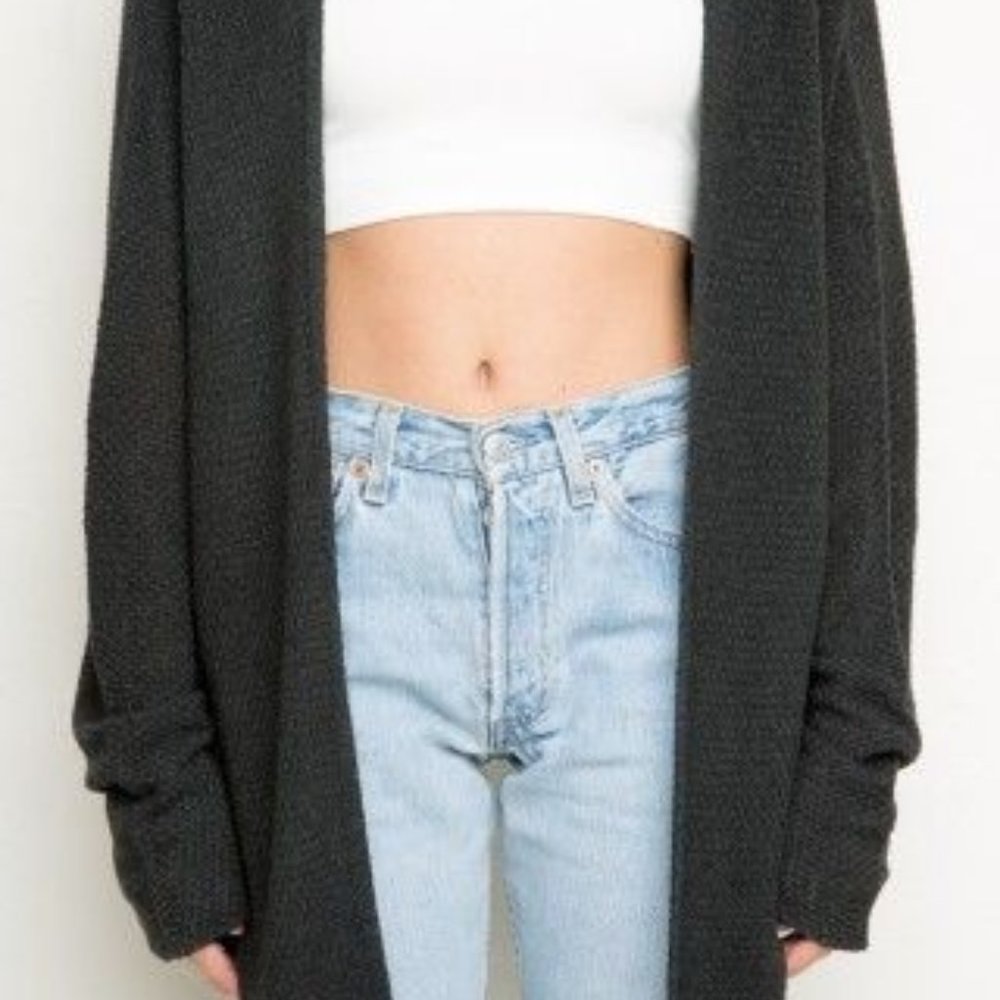 Brandy Melville Charcoal Caroline Cardigan